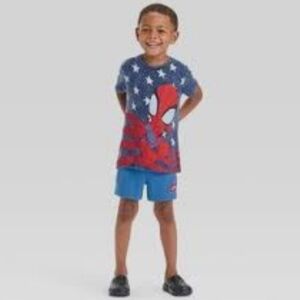 Spiderman Red and Blue Kids Matching Set Size 18 Months
